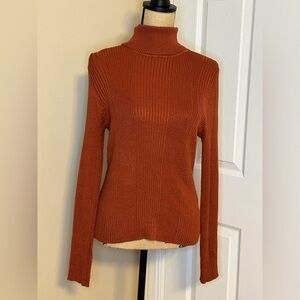 Women’s HOOKED UP by IOT Ribbed Turtleneck Sweater Size Large